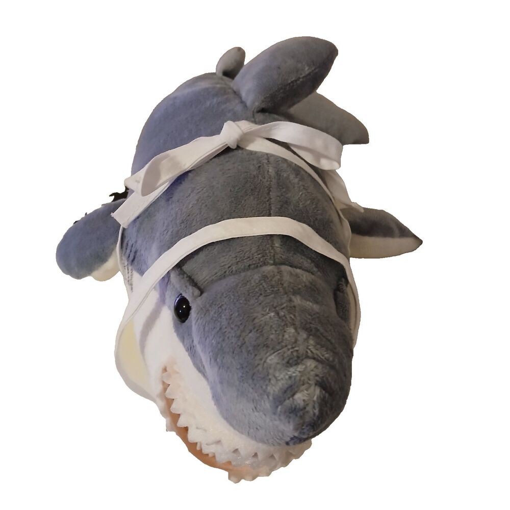 Discovery Channel Wildlife Artists Gray Great White Shark Stuffed Plush Animal